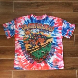 Grateful Dead sublimated design Tie Dye soft polyesterT-Shirt